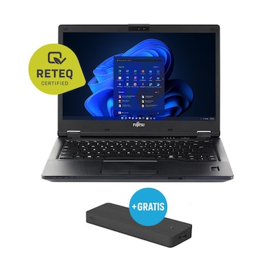 Refurbished: Fujitsu Lifebook E548 14" FHD Core i5-8350U 8GB/256GB Win11 Pro inkl. Dockingstation FTS USB-C Port Repl. 2 90W – Ansicht 1
